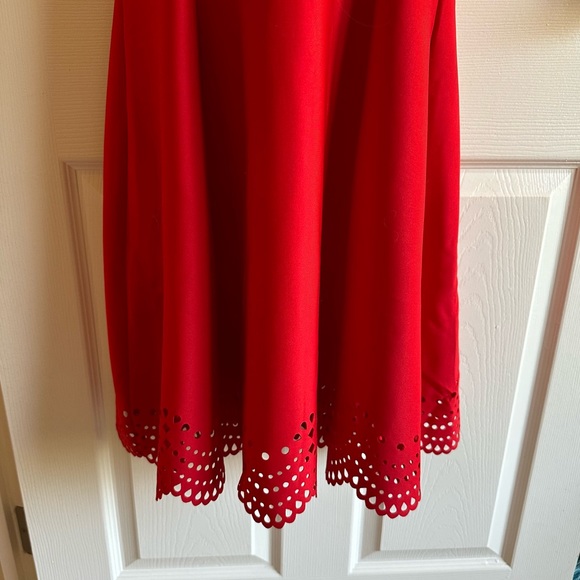 Donna Ricco New York Red Fit and Flare Cutout dress size 12 - Picture 4 of 6